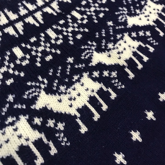 Christopher Rand winter blue cream sweater medium - Picture 2 of 3